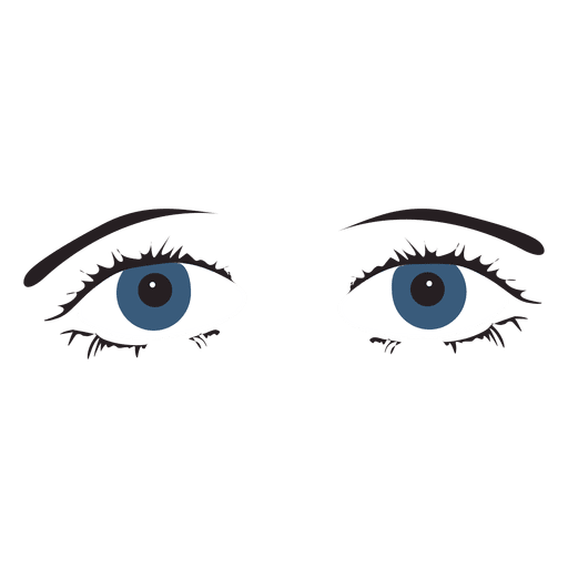 Coole weibliche Augen PNG-Design