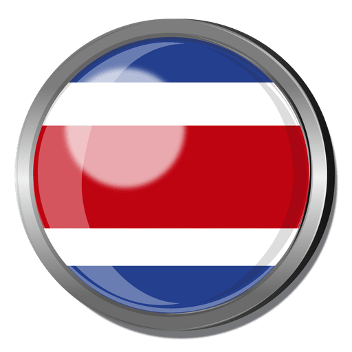 Costa Rica Flaggenabzeichen PNG-Design