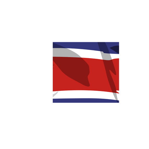 Cartoon-Flagge von Costa Rica PNG-Design