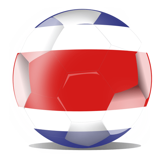 Costa Rica Flagge Fußball PNG-Design