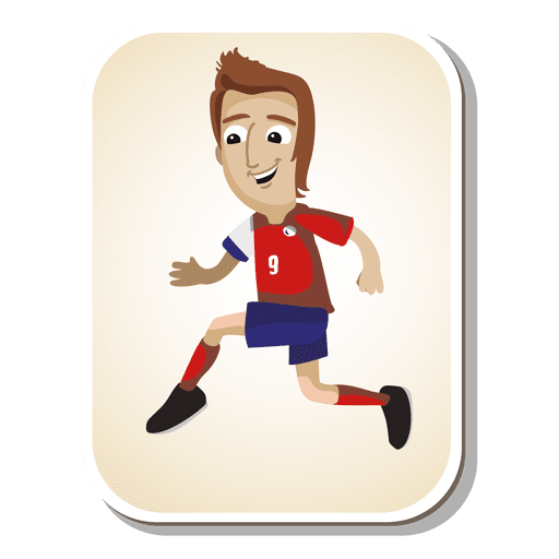 Costa rica football player cartoon PNG Design