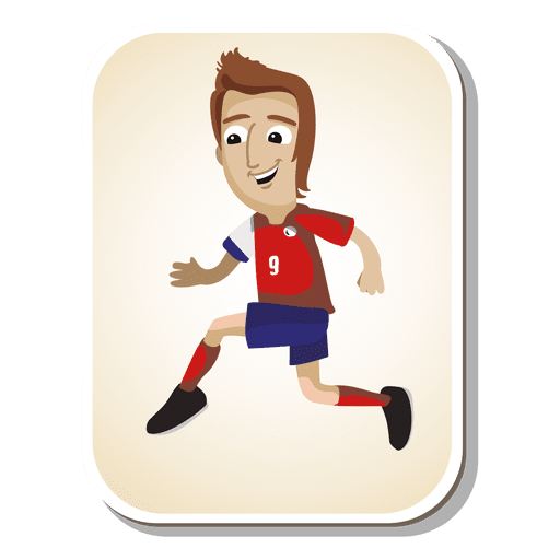 Dibujos animados de jugador de fútbol de Costa Rica Diseño PNG
