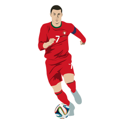 Cristiano Ronaldo Fußball-Cartoon PNG-Design