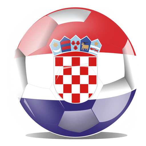 Bola de futebol da bandeira da Croácia Desenho PNG