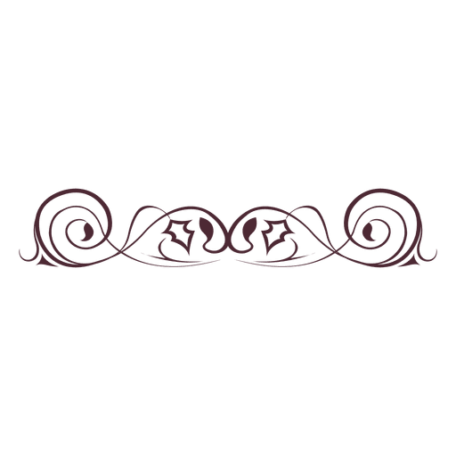 Download Curly floral divider 8 - Transparent PNG & SVG vector file