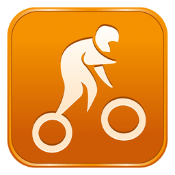 Ciclismo bmx icono cuadrado Diseño PNG