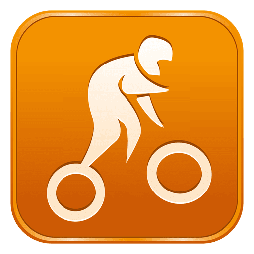Ciclismo bmx icono cuadrado Diseño PNG