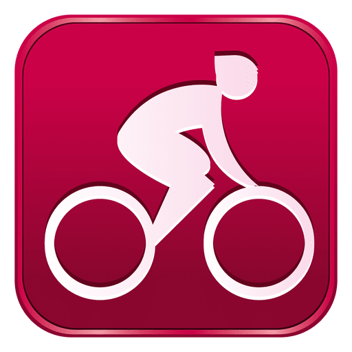 Cycling road square icon