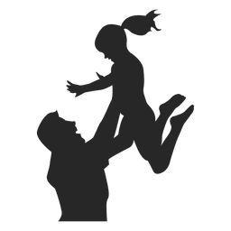 Vater spielt mit Kind PNG-Design