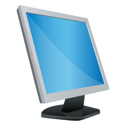 Monitor de escritorio de dibujos animados Diseño PNG