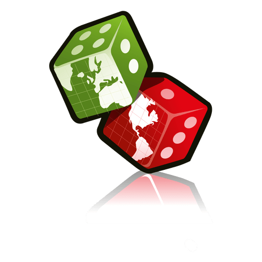 Dice with map