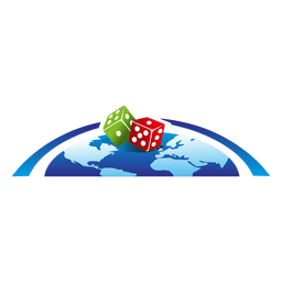 Würfel auf Globus PNG-Design