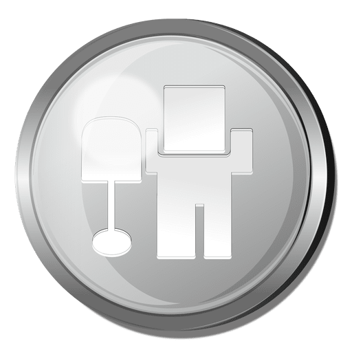 Botão redondo de metal com logotipo Digg Desenho PNG