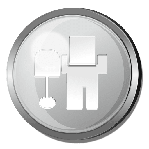 Digg logo round metal button PNG Design