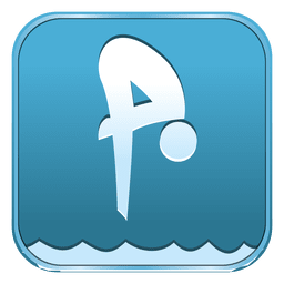 Icono cuadrado de buceo Diseño PNG