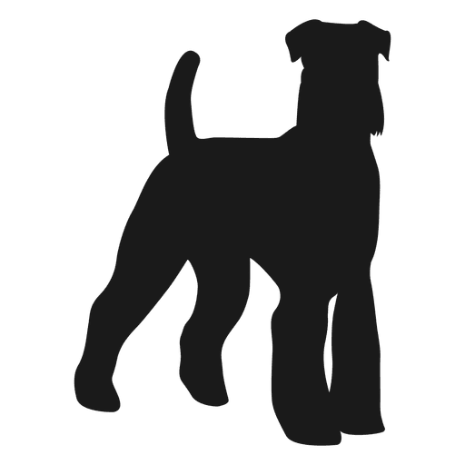 Black dog silhouette PNG Design