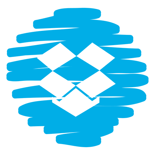 Dropbox verzerrtes rundes Symbol PNG-Design