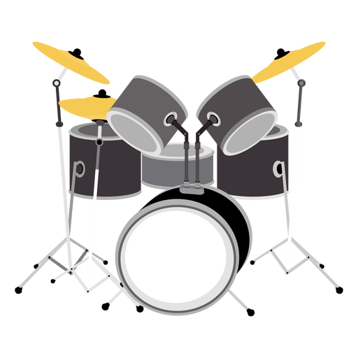 Drumset cartoon PNG Design