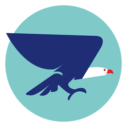 Icono de águila redonda Diseño PNG