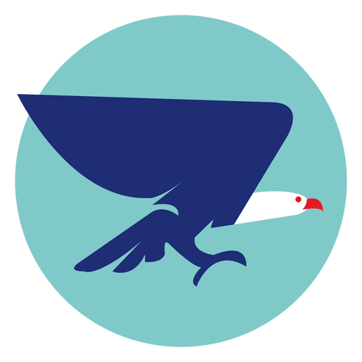 Eagle round icon PNG Design