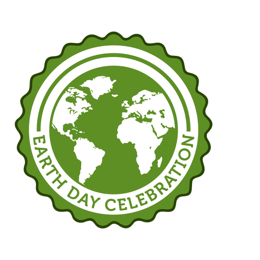 Earth day round badge