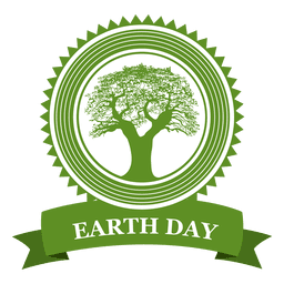 Emblema da árvore do Dia da Terra Desenho PNG
