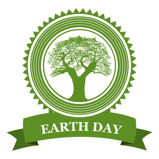 Earth day tree badge