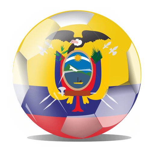 Ecuador bandera de f?tbol Diseño PNG