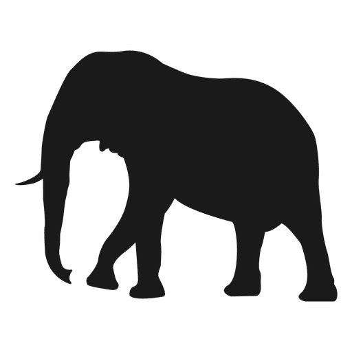 Elefant-Silhouette PNG-Design