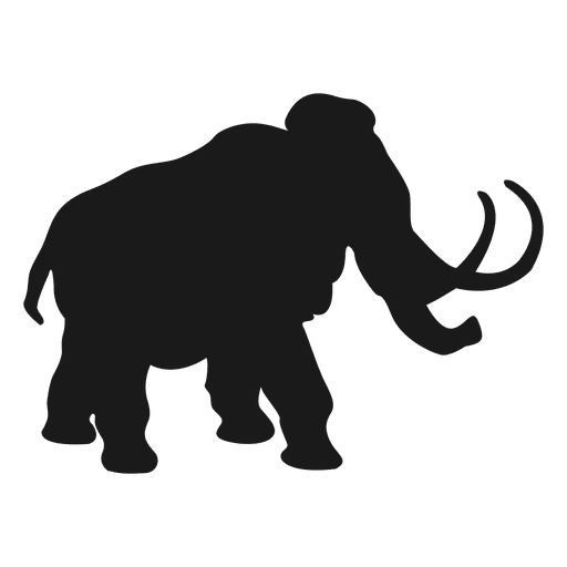 Silueta de elefante 1 Diseño PNG
