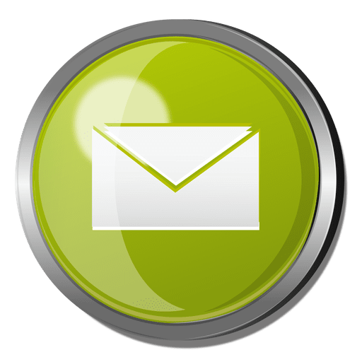 Email round metal button PNG Design