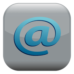 Botón cuadrado de signo de correo electrónico Diseño PNG