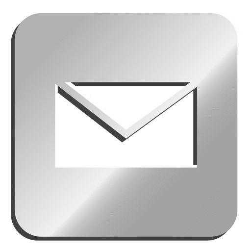Email silver icon PNG Design