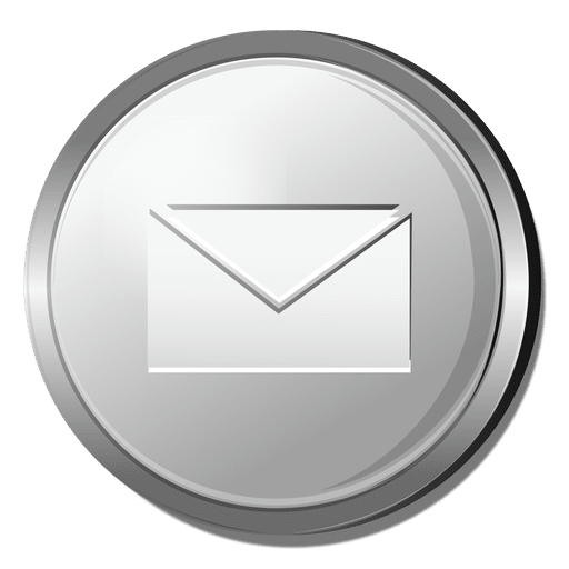 Icono de plata de correo electrónico 3D Diseño PNG