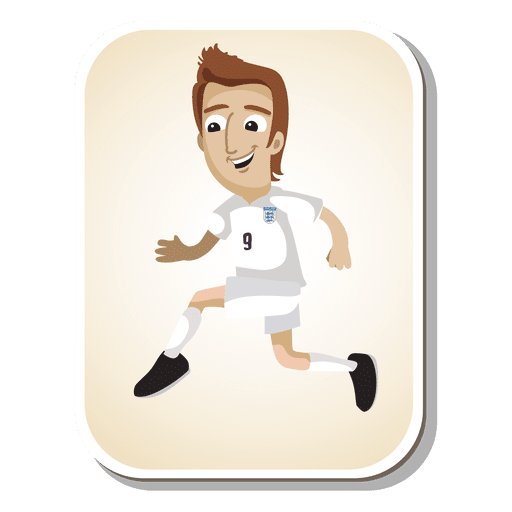 England-Fußballspieler-Cartoon PNG-Design