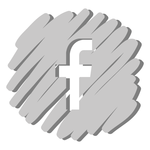 Ícono distorsionado de facebook Diseño PNG