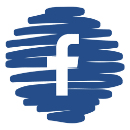 Facebook distorted round icon PNG Design