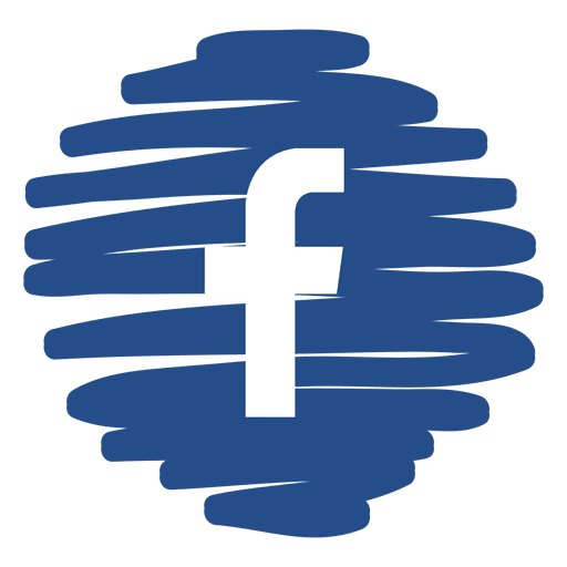 ?cone redondo distorcido do Facebook Desenho PNG