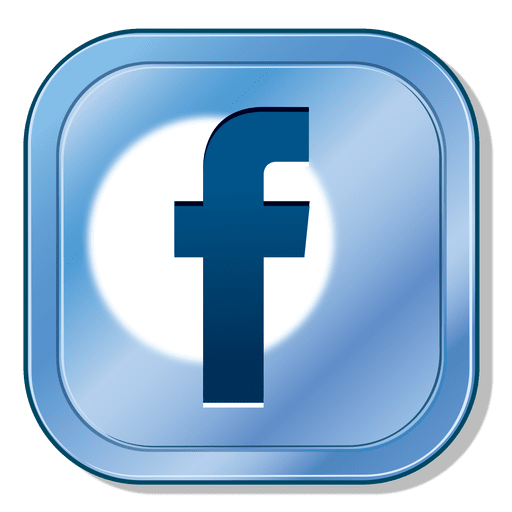 Botón metálico de Facebook Diseño PNG