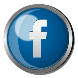 Botón de metal redondo de Facebook Transparent PNG