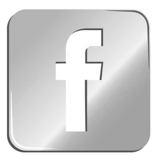 icono de plata de facebook Diseño PNG