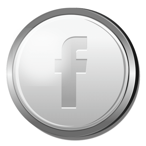 Silbernes 3D-Symbol von Facebook PNG-Design
