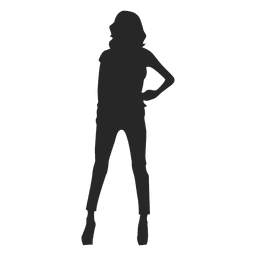 Fashion pose girl silhouette Transparent PNG