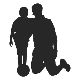 Pai filho jogando futebol Desenho PNG