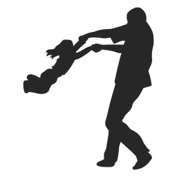 Padre hija jugando Diseño PNG