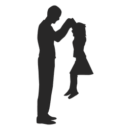 Father picking kid PNG Design