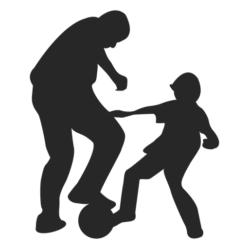 Father son playing soccer - Transparent PNG & SVG vector file