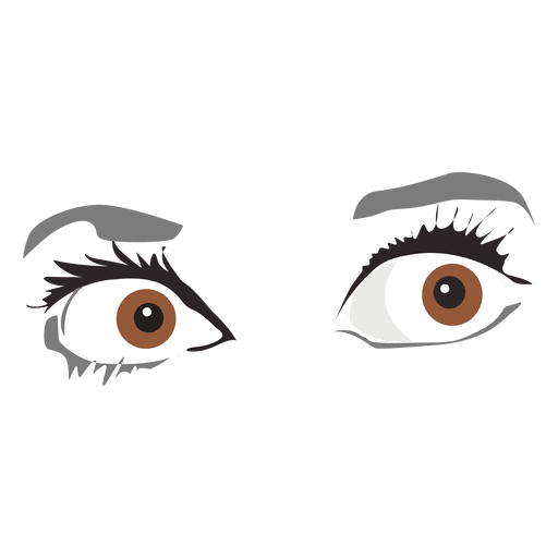 Angst Augen Ausdruck PNG-Design