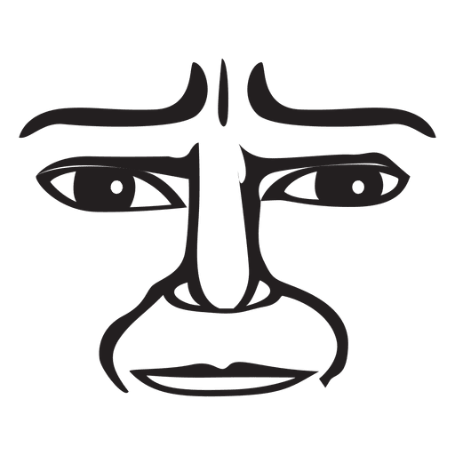 Gefühlloses handgezeichnetes Emoticon PNG-Design