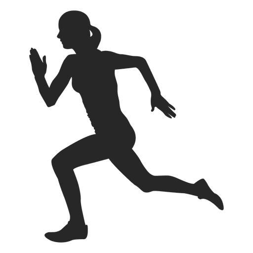 Female athlete running - Transparent PNG & SVG vector file
